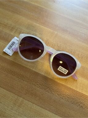 crewcuts by J.Crew Girls Round Colorblock Sunglasses - White & Lavender - NWT